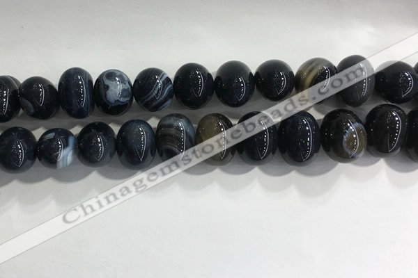 CNG8390 15.5 inches 12*16mm nuggets striped agate beads wholesale