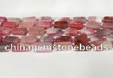 CNG8395 15.5 inches 8*18mm - 10*25mm freeform agate beads