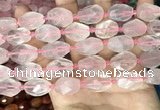 CNG8506 10*14mm - 13*18mm faceted nuggets rose quartz beads