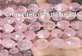 CNG8507 11*15mm - 13*18mm faceted nuggets rose quartz beads