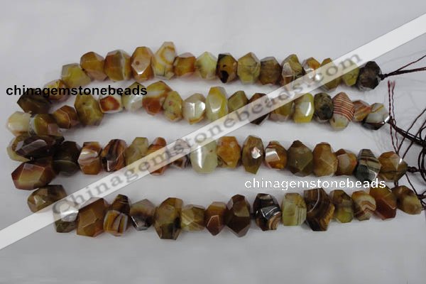 CNG851 15.5 inches 12*18mm – 13*22mm faceted nuggets agate beads