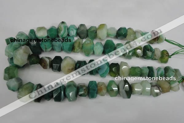 CNG853 15.5 inches 12*18mm – 13*22mm faceted nuggets agate beads