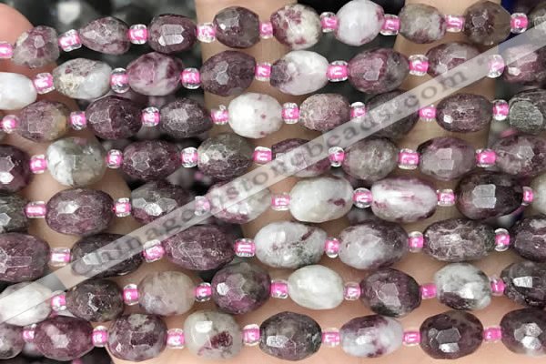 CNG8534 15.5 inches 6*8mm - 7*10mm faceted nuggets tourmaline beads