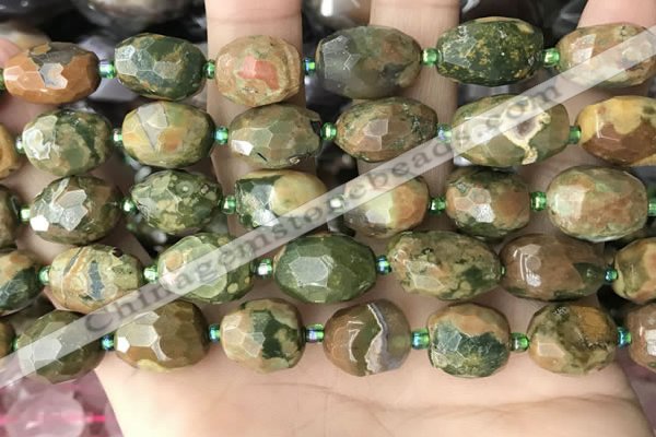 CNG8540 15.5 inches 10*14mm - 12*16mm faceted nuggets rhyolite beads