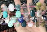 CNG8553 13*18mm - 15*25mm faceted freeform mixed gemstone beads