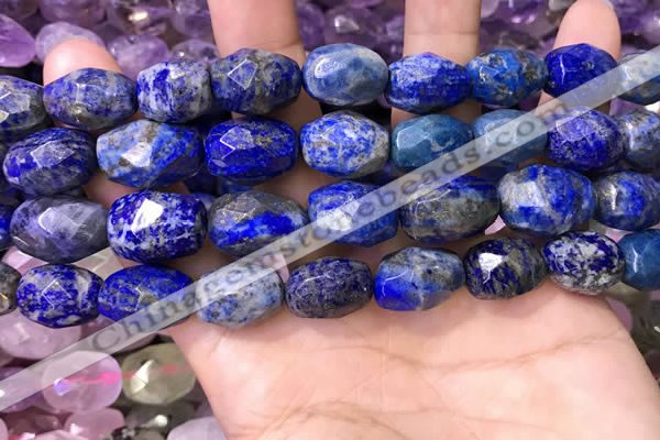 CNG8573 12*16mm - 15*20mm faceted nuggets lapis lazuli beads