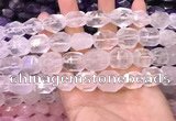 CNG8578 13*18mm - 15*20mm faceted nuggets white crystal beads