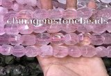 CNG8579 13*18mm - 15*20mm faceted nuggets rose quartz beads