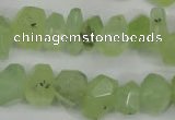 CNG858 15.5 inches 11*15mm faceted nuggets prehnite beads wholesale