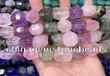 CNG8583 13*18mm - 15*20mm faceted nuggets mixed quartz beads