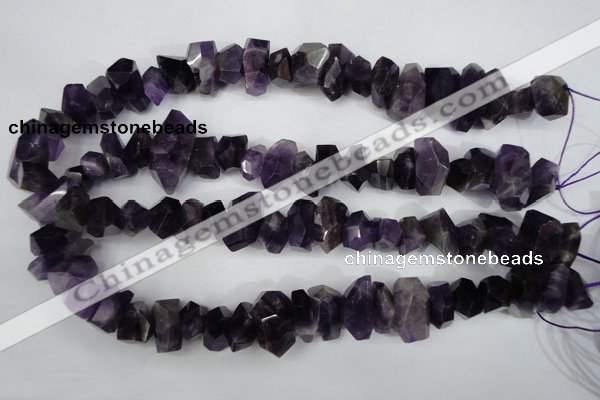 CNG859 15.5 inches 10*14mm – 12*20mm faceted nuggets amethyst beads