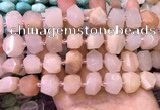 CNG8595 12*16mm - 13*18mm faceted nuggets pink aventurine beads