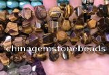 CNG8597 12*16mm - 13*18mm faceted nuggets yellow tiger eye beads