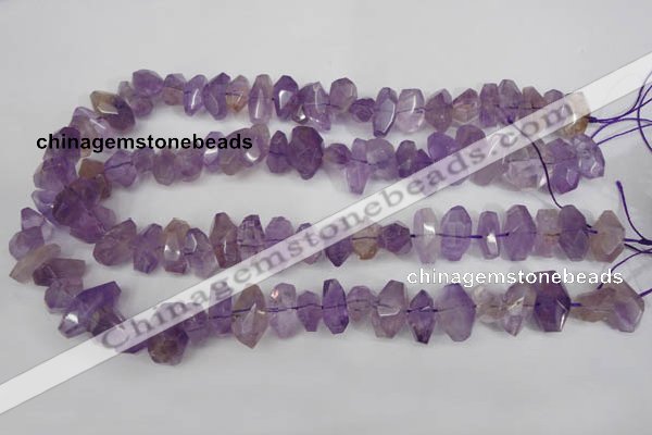 CNG860 15.5 inches 8*12mm – 12*20mm faceted nuggets amethyst beads