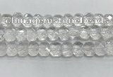 CNG8610 10*13mm - 12*16mm faceted freeform white crystal beads