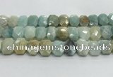 CNG8618 10*13mm - 12*16mm faceted freeform amazonite beads