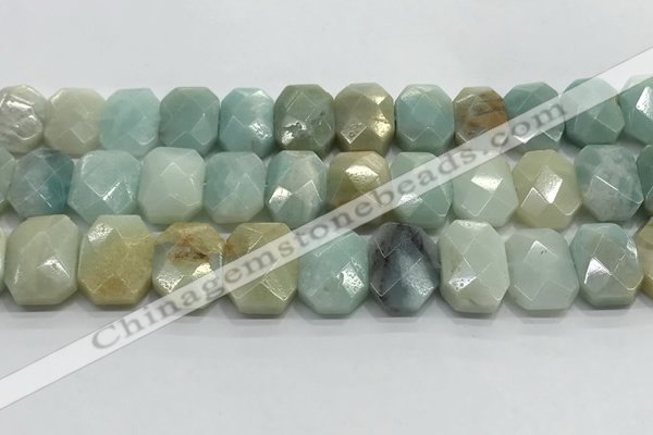 CNG8618 10*13mm - 12*16mm faceted freeform amazonite beads