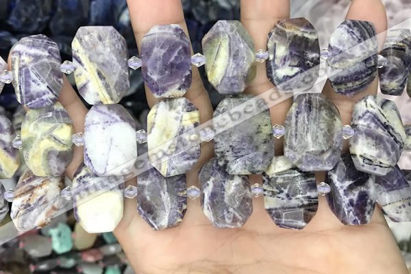 CNG8631 15.5 inches 13*18mm - 15*25mm faceted freeform charoite beads