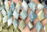 CNG8644 13*20mm - 15*25mm faceted freeform amazonite beads