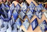 CNG8649 13*20mm - 15*25mm faceted freeform lapis lazuli beads