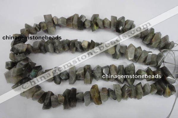 CNG867 15.5 inches 8*15mm – 13*24mm faceted nuggets labradorite beads