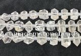 CNG8670 12*20mm - 20*33mm faceted nuggets white crystal beads