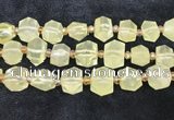 CNG8673 12*20mm - 20*33mm faceted nuggets lemon quartz beads