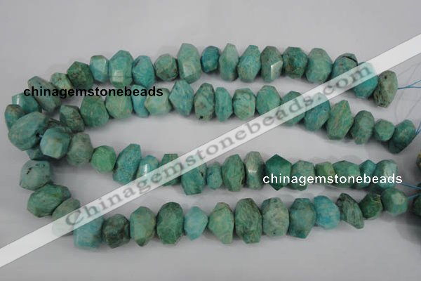 CNG868 15.5 inches 7*12mm – 12*20mm faceted nuggets amazonite beads