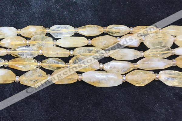 CNG8681 15.5 inches 12*23mm - 15*25mm faceted freeform citrine beads