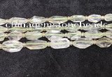 CNG8683 12*23mm - 15*25mm faceted freeform green quartz beads