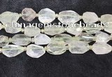 CNG8686 16*23mm - 25*30mm faceted freeform green quartz beads