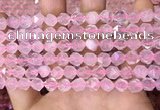 CNG8690 15.5 inches 6mm faceted nuggets rose quartz beads
