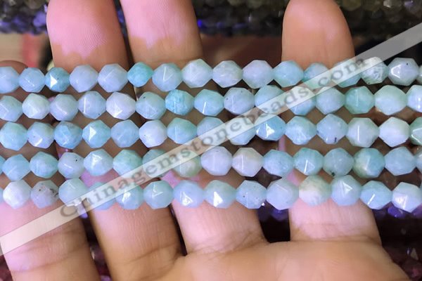 CNG8710 15.5 inches 6mm faceted nuggets amazonite gemstone beads