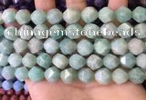 CNG8713 15.5 inches 12mm faceted nuggets amazonite gemstone beads