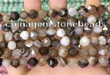 CNG8720 15.5 inches 6mm faceted nuggets agate gemstone beads