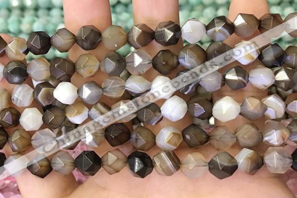 CNG8720 15.5 inches 6mm faceted nuggets agate gemstone beads