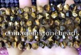 CNG8725 15.5 inches 8mm faceted nuggets yellow tiger eye beads