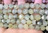 CNG8730 15.5 inches 10mm faceted nuggets prehnite gemstone beads