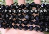 CNG8739 15.5 inches 12mm faceted nuggets black agate beads