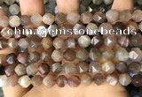 CNG8751 15.5 inches 8mm faceted nuggets moonstone beads wholesale