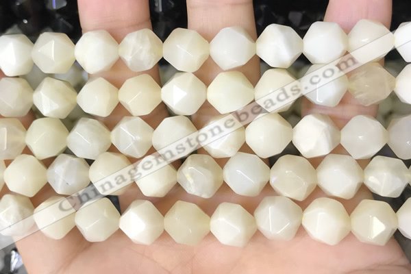 CNG8758 15.5 inches 10mm faceted nuggets moonstone gemstone beads