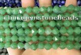 CNG8766 15.5 inches 8mm faceted nuggets green aventurine beads