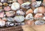 CNG8785 15 inches 15*22mm - 22*30mm nuggets pink botswana agate beads