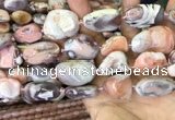 CNG8785 15 inches 15*22mm - 22*30mm nuggets pink botswana agate beads