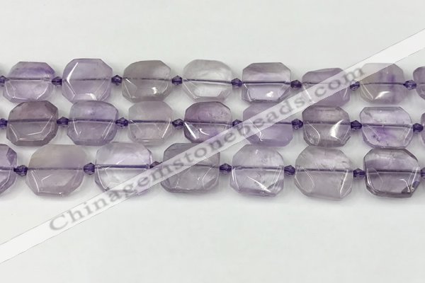 CNG8800 15.5 inches 16mm - 20mm faceted freeform amethyst beads