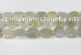 CNG8807 15.5 inches 16mm - 20mm faceted freeform moonstone beads