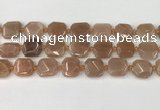 CNG8812 15.5 inches 16mm - 20mm faceted freeform moonstone beads