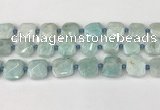 CNG8816 15.5 inches 16mm - 20mm faceted freeform amazonite beads