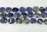 CNG8819 15.5 inches 16mm - 20mm faceted freeform sodalite beads