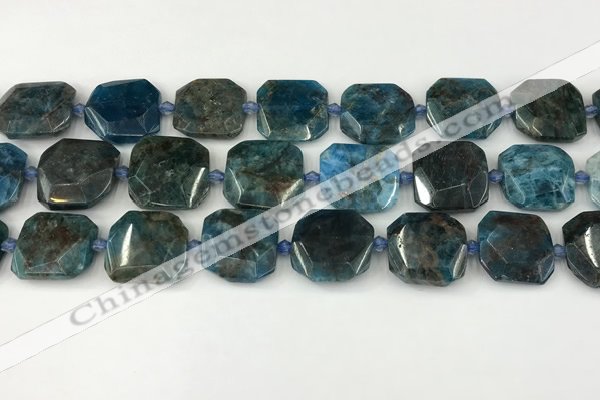 CNG8821 15.5 inches 16mm - 20mm faceted freeform apatite beads